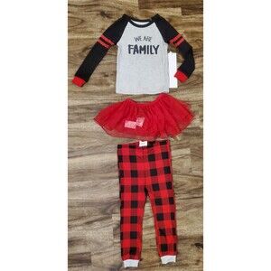 NWT Dream Life SUPER Soft Boy's Girl's 3T We Are Family Pajamas PJs Set LS 3PC